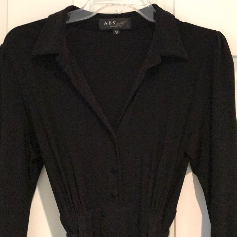 ABS 3/4 sleeve black dress, S